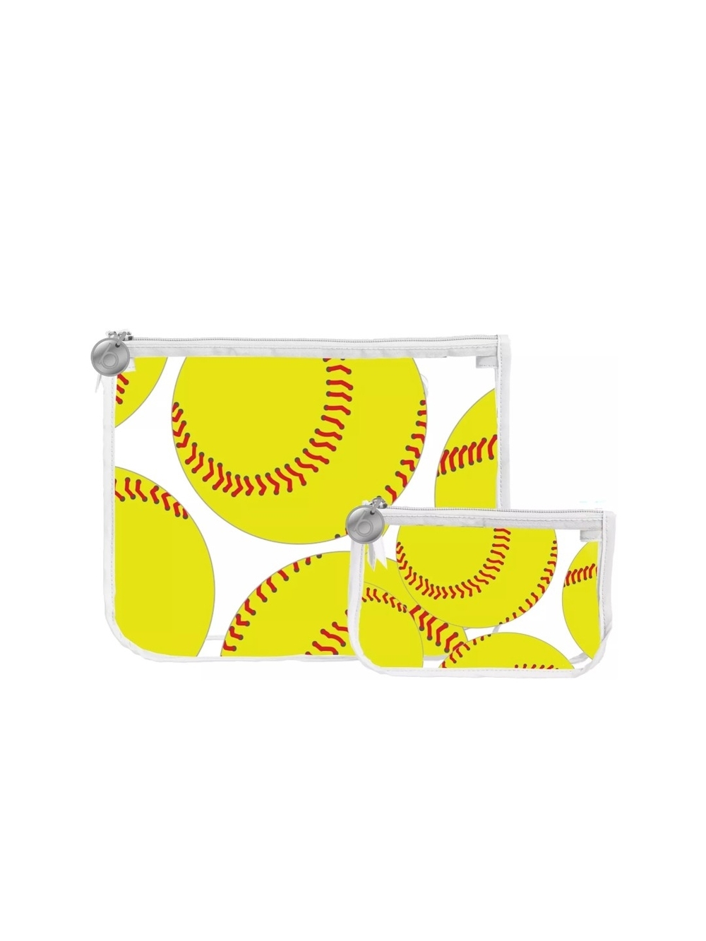 Bogg Bag Softball Print Zip Pouch Set - Yellow Ls Rt M